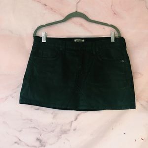 AGOLDE black leather mini skirt
